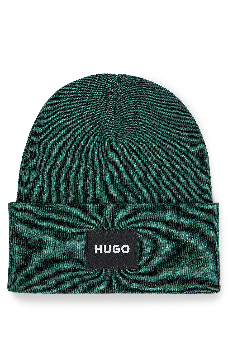 mit HUGO - Logo-Detail Strickmütze