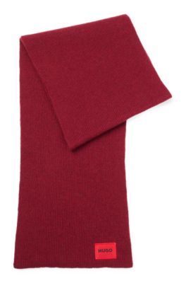 hugo boss red scarf