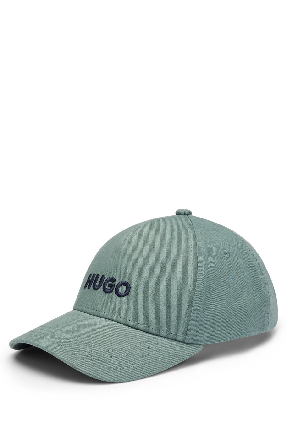 HUGO - Cotton-twill cap with embroidered logo and snap closure