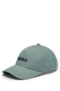 Cap aus Baumwoll-Twill mit Logo-Stickerei und Snapback-Verschluss, Hellgrün