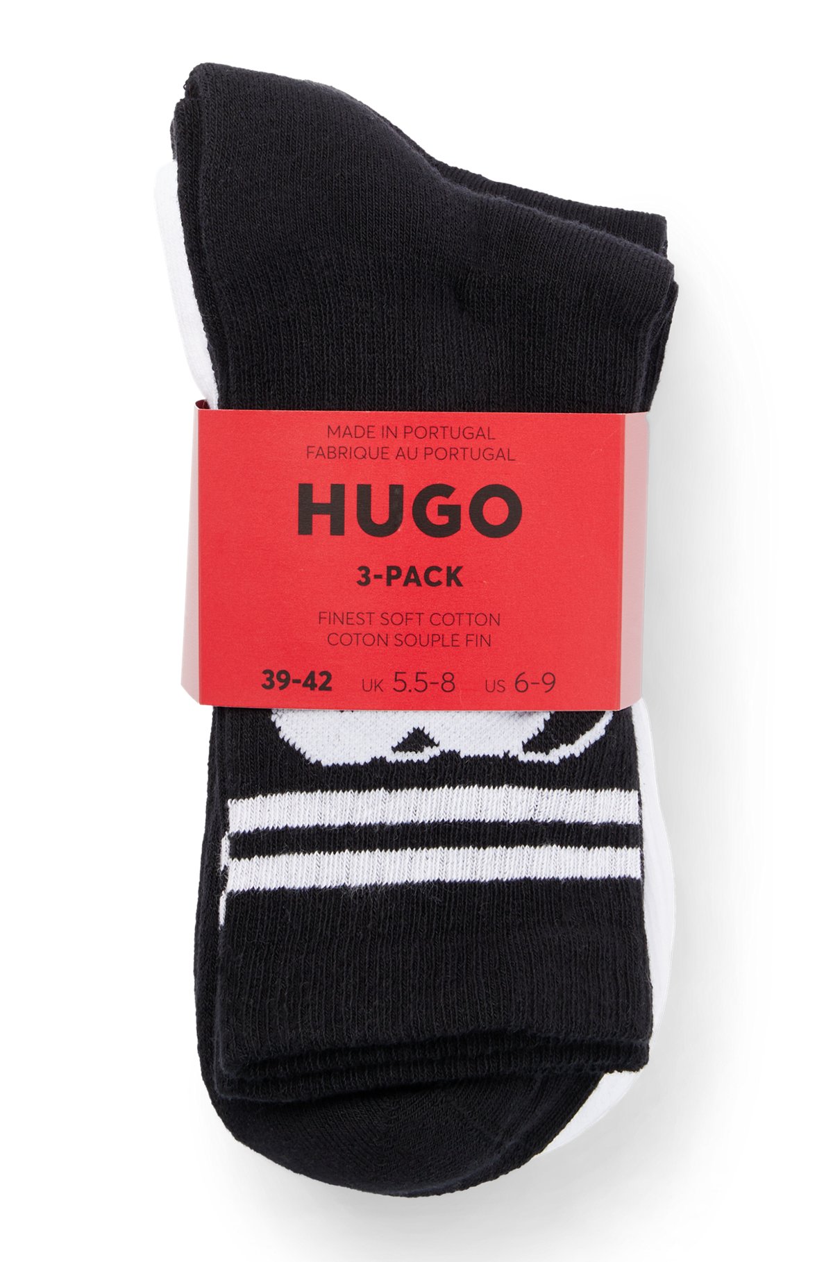HUGO - Socken im Dreier-Pack mit Logos der neuen Saison