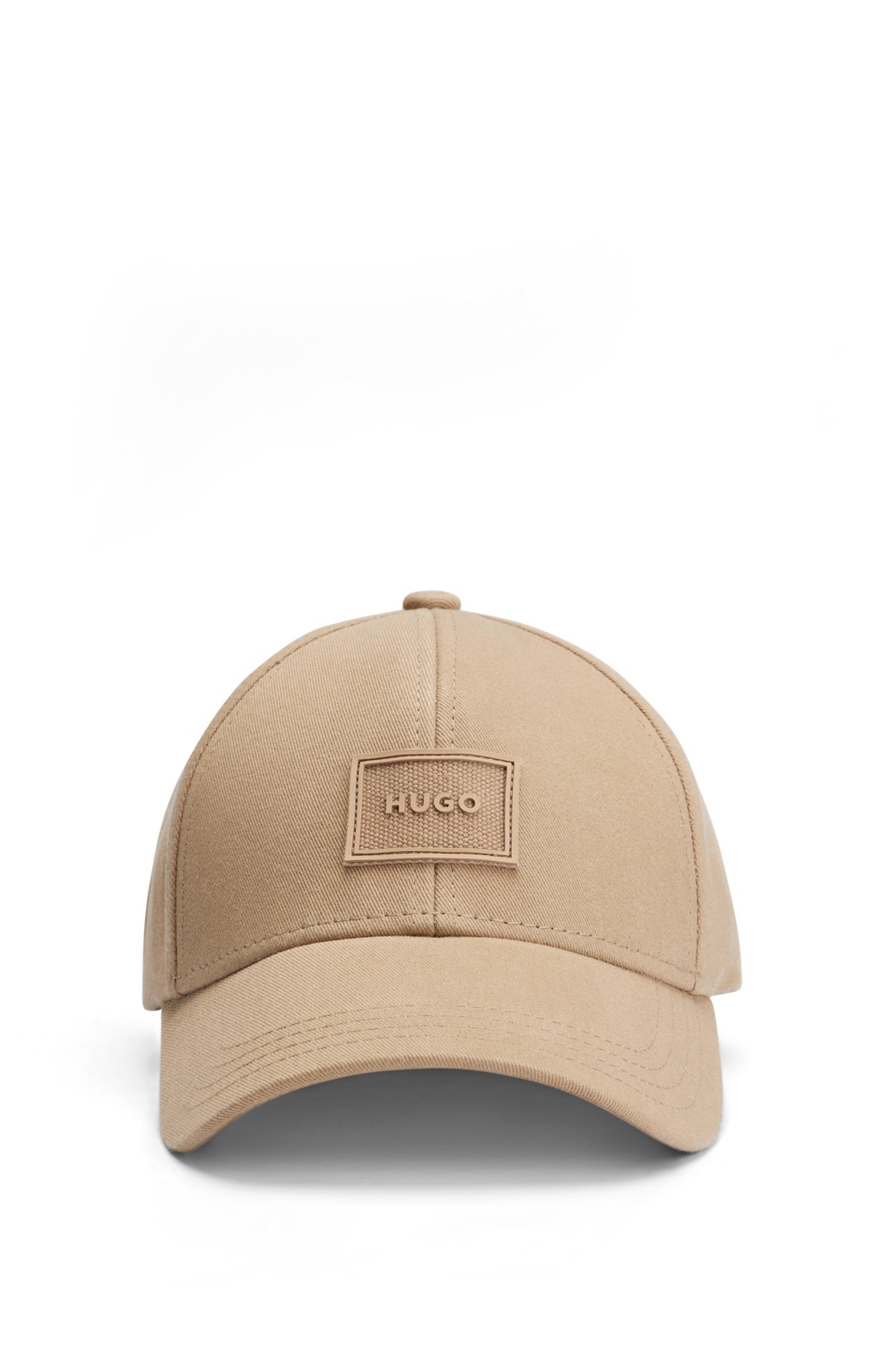 HUGO - Cotton-twill cap with canvas logo label