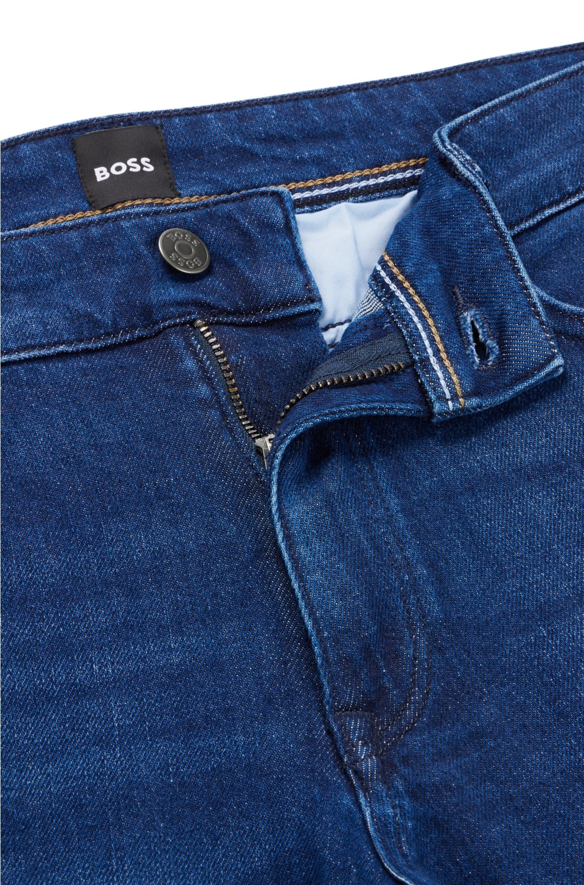 BOSS - Dunkelblaue Stretch-Denim Regular-Fit bequemem aus Jeans