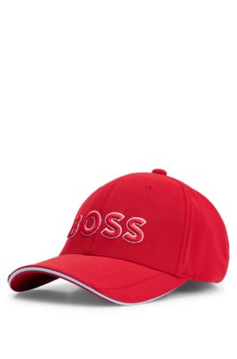 BOSS Stretch piqu cap with embroidered 3D logo