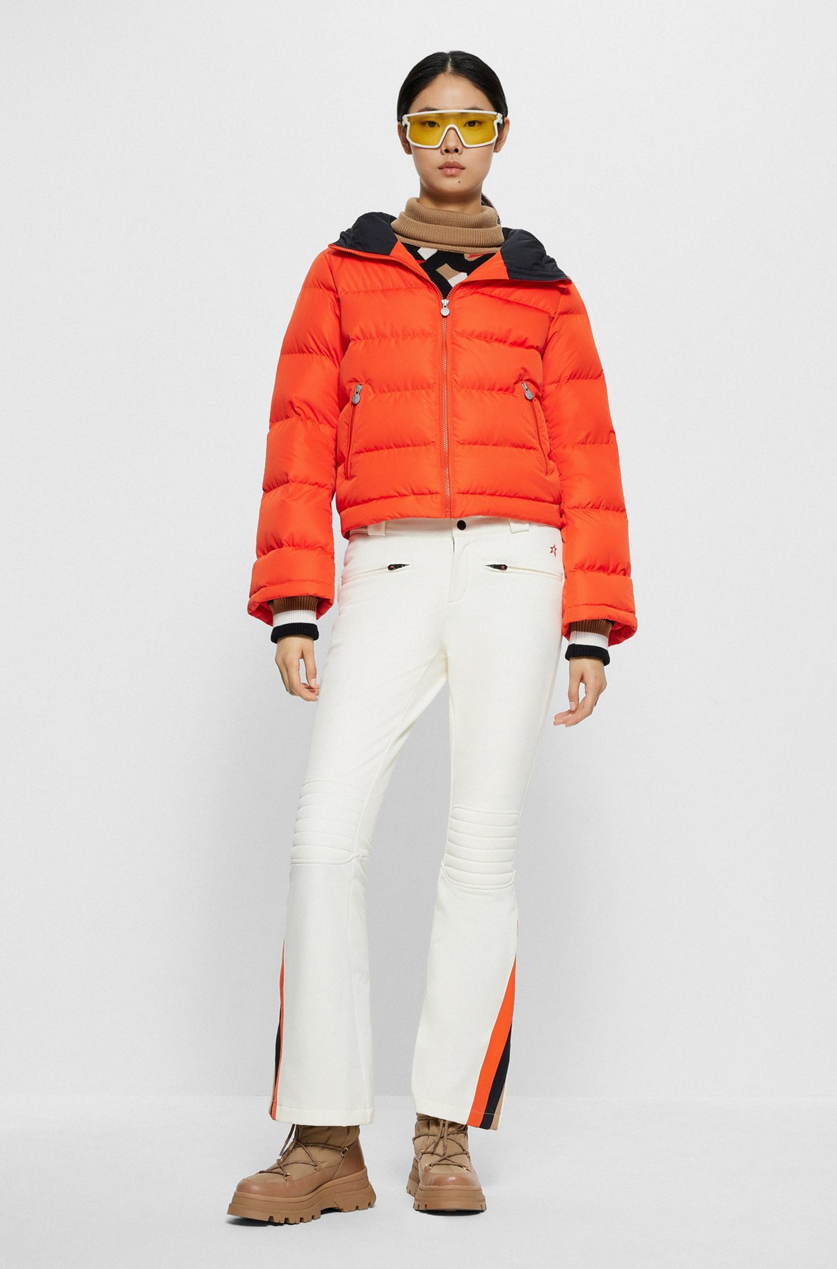 BOSS x Perfect Moment hooded jacket with capsule detailing, Orange