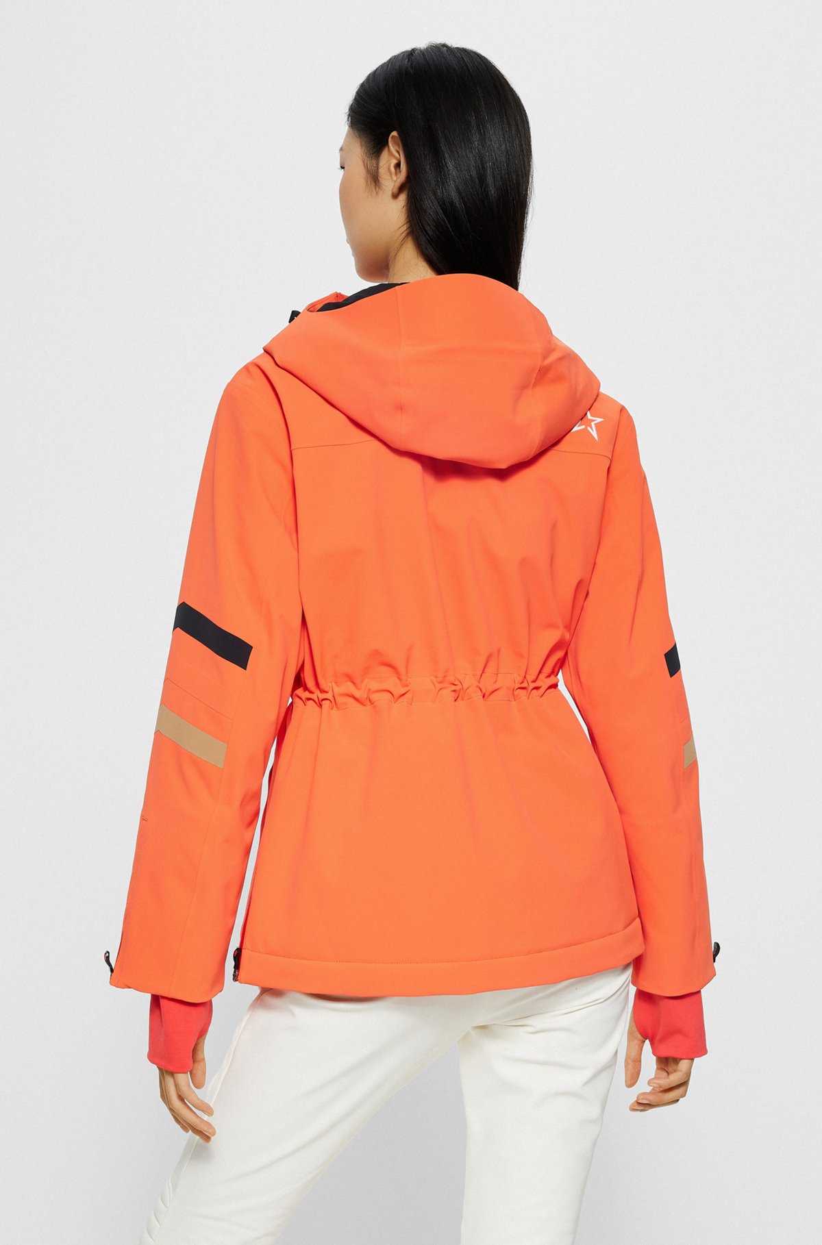 BOSS x Perfect Moment oversize-fit hooded ski jacket, Orange