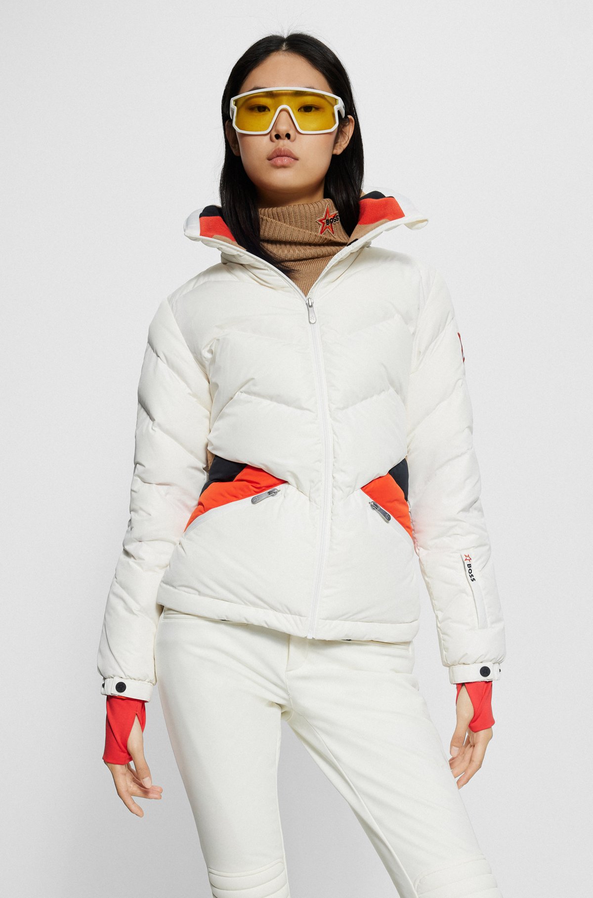 BOSS x Perfect Moment down jacket with capsule detailing, White