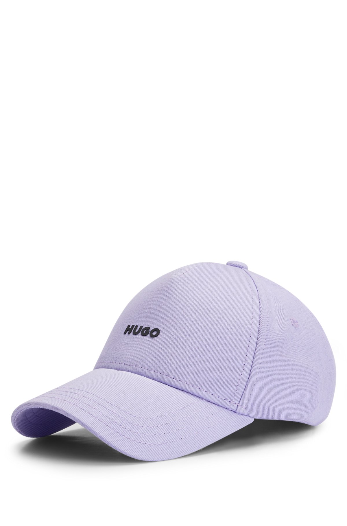 Cotton-twill cap with printed logo, Light Purple