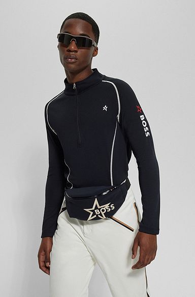 BOSS x Perfect Moment base-layer sweatshirt with branding, Black