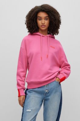 BOSS - Cotton-blend hoodie with logo detail