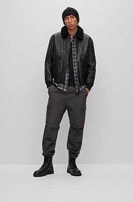 Hugo boss shearling clearance jacket