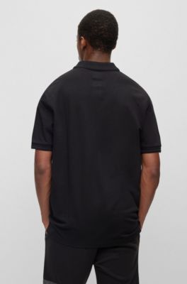 HUGO Stackedlogoembossed polo shirt in cotton piqué