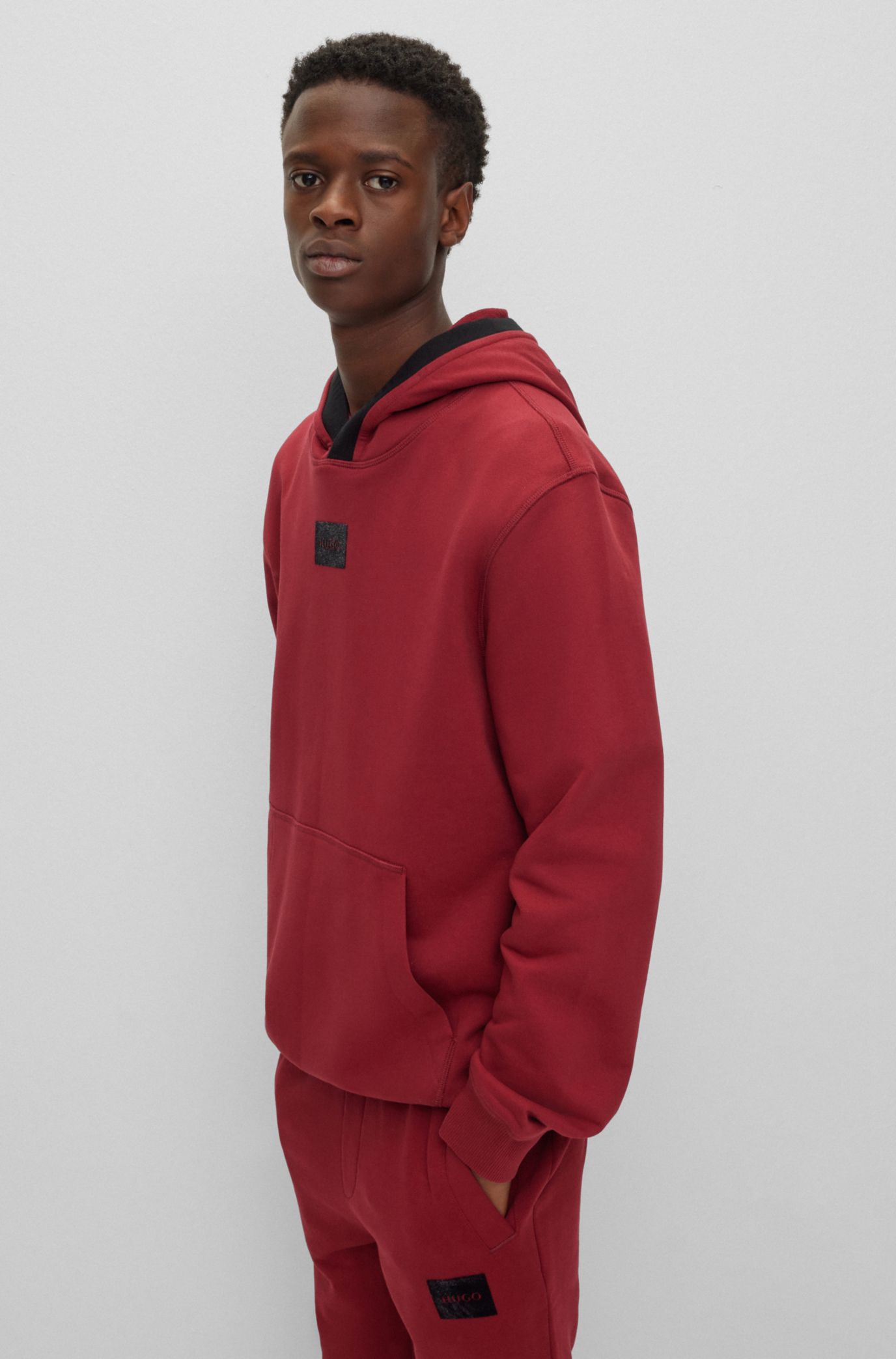 HUGO Men's Flock AOP Hoodie