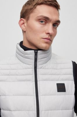 BOSS はっ水 ジレ グロス＆マットファブリック