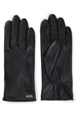 Boss leather shop gloves mens