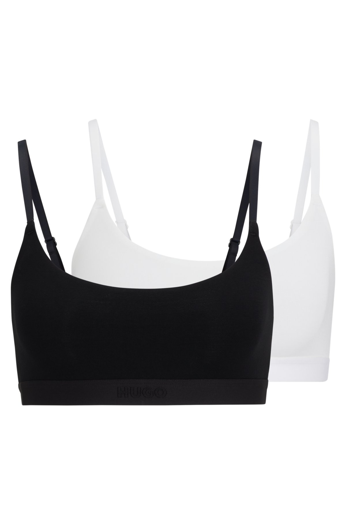 HUGO - stretch bralettes in of modal Two-pack