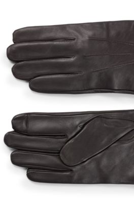 HUGO Nappaleather gloves with touchscreenfriendly fingertips