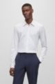 Slim-Fit Hemd aus Baumwoll-Mix mit Performance-Stretch, Weiß