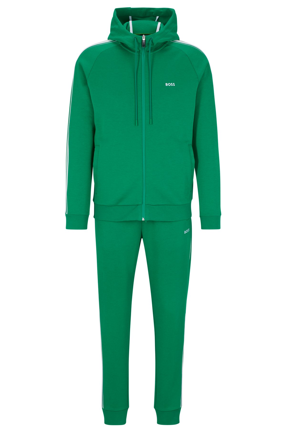 BOSS - Regular-fit tracksuit with logos and piping
