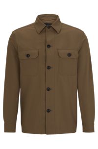 Relaxed-fit jacket in water-repellent performance-stretch fabric, Khaki
