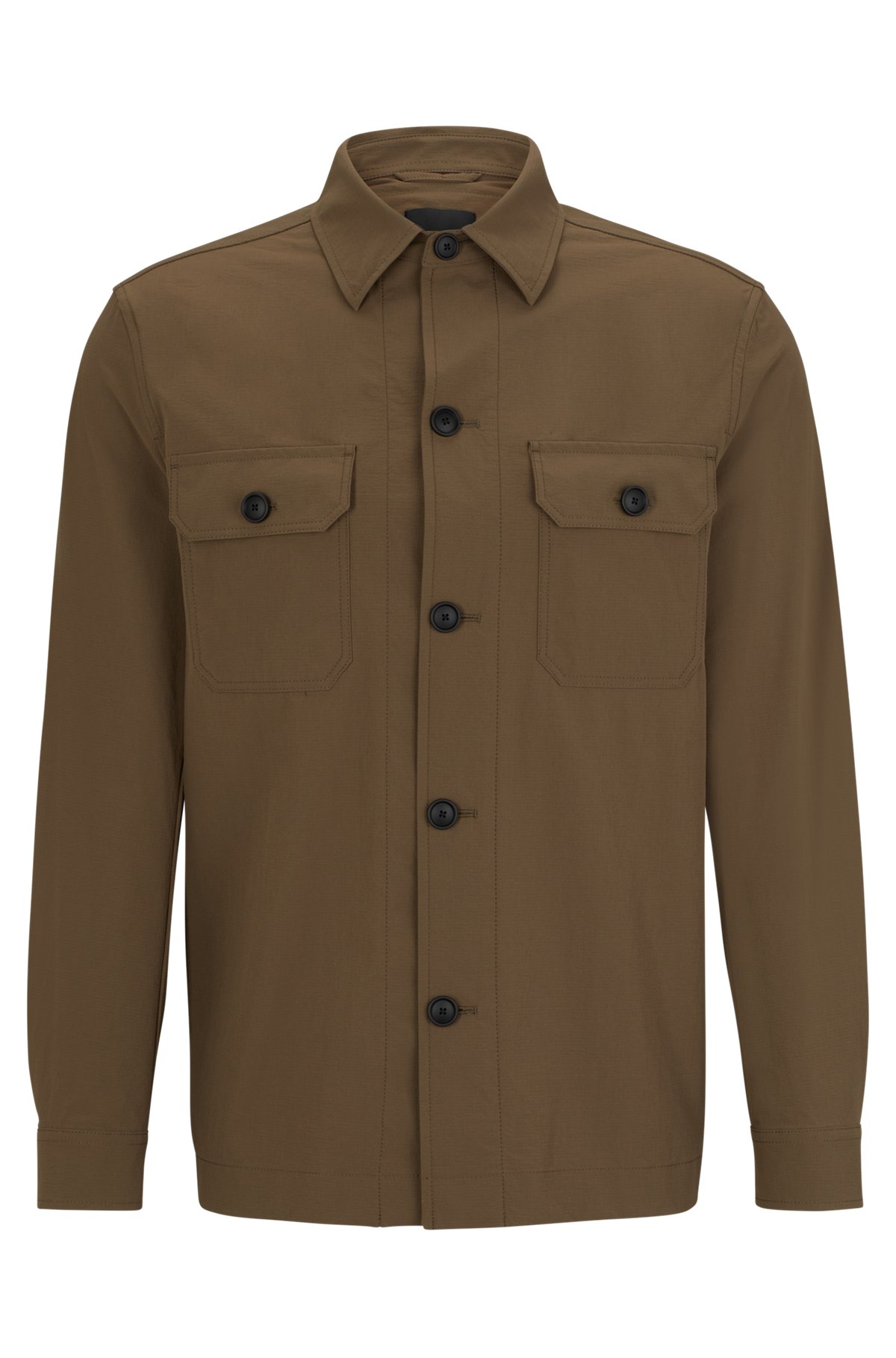 Relaxed-fit jacket in water-repellent performance-stretch fabric, Khaki