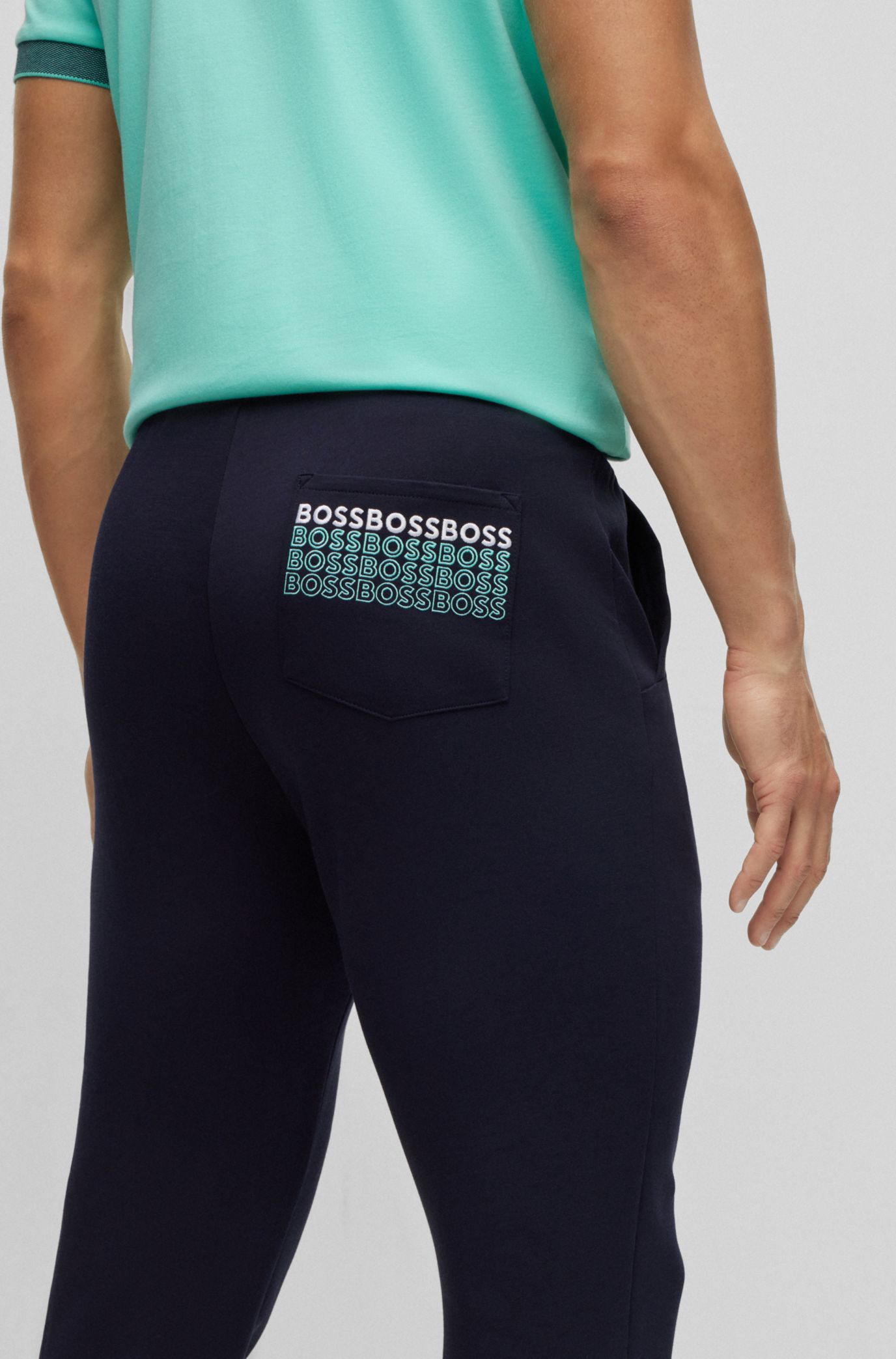 Mens hugo boss track on sale pants