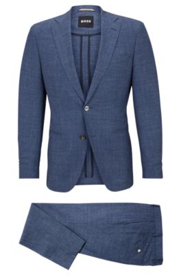 BOSS Slimfit suit in wool, Tussah silk and linen