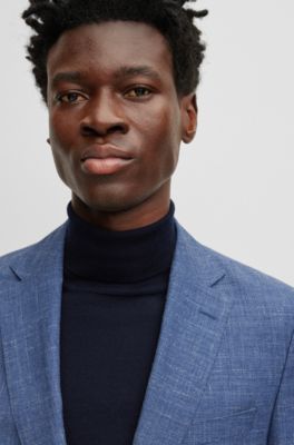 BOSS Slimfit suit in wool, Tussah silk and linen