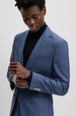 BOSS Slimfit suit in wool, Tussah silk and linen