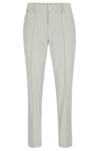 Slim-fit trousers in performance-stretch water-repellent fabric, Beige