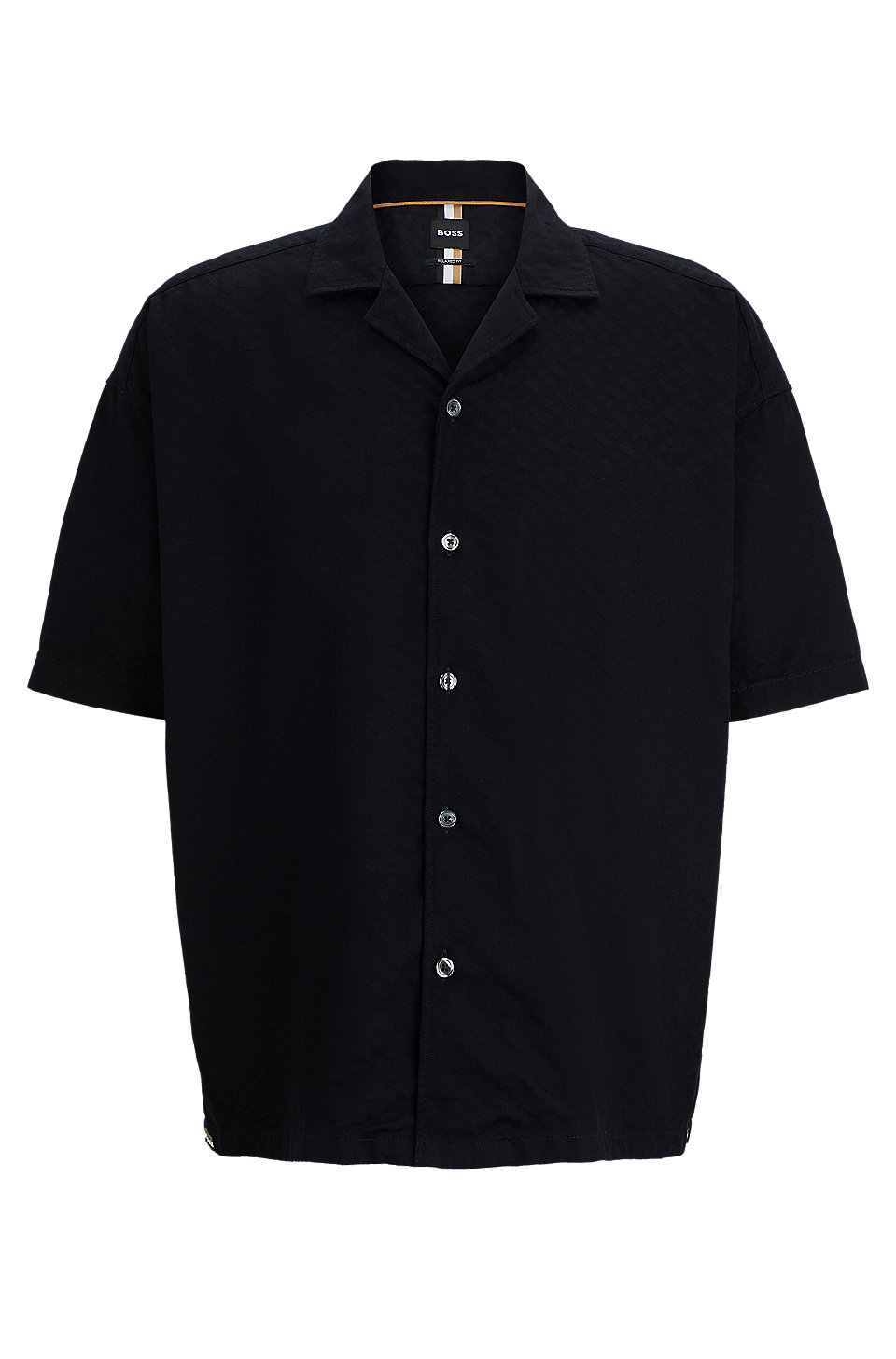 BOSS - Relaxed-fit shirt in monogrammed cotton twill