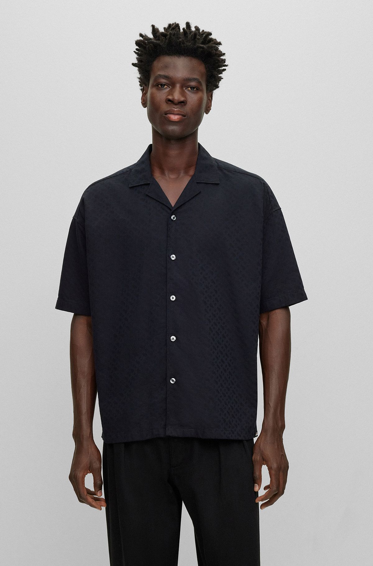 Camp-Collar Printed Cotton-Voile Overshirt
