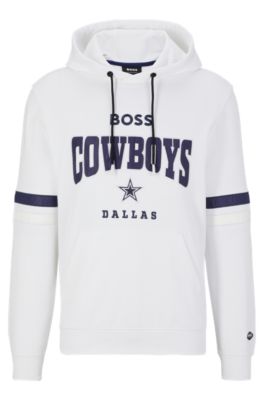 Hugo Boss Boss Nfl Cotton-terry Hoodie With Collaborative Branding In Cowboys