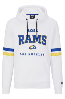 Hugo Boss Boss Nfl Cotton-terry Hoodie With Collaborative Branding In Rams