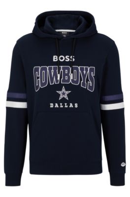 Hugo Boss Boss Nfl Cotton-terry Hoodie With Collaborative Branding In Cowboys