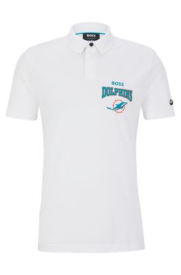 HUGO BOSS BOSS X NFL COTTON-PIQU POLO SHIRT WITH COLLABORATIVE BRANDING