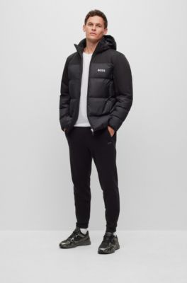 BOSS Regularfit waterrepellent down jacket with logo detail