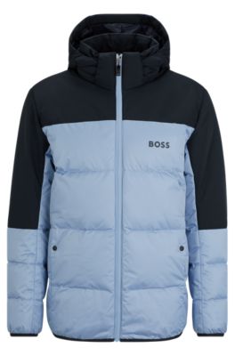 BOSS Regularfit waterrepellent down jacket with logo detail