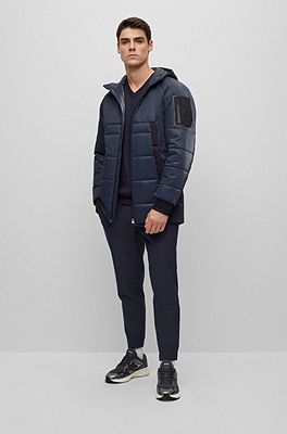 BOSS - Regular-fit jacket with branded sleeve pocket