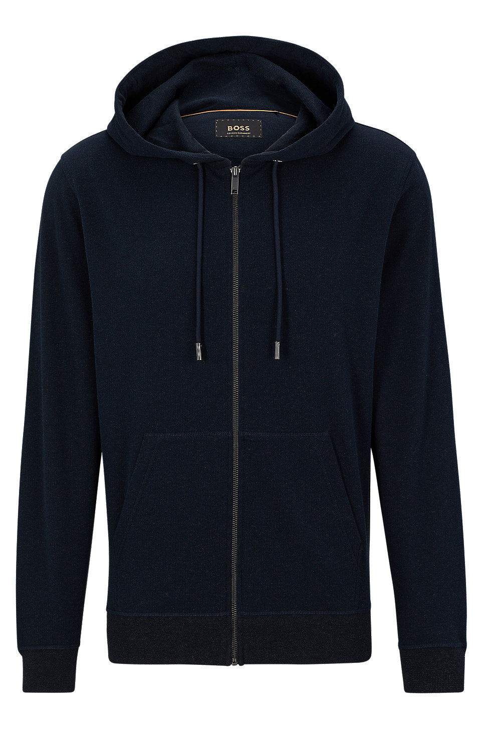 BOSS - Zip-up relaxed-fit hoodie in cotton and cashmere