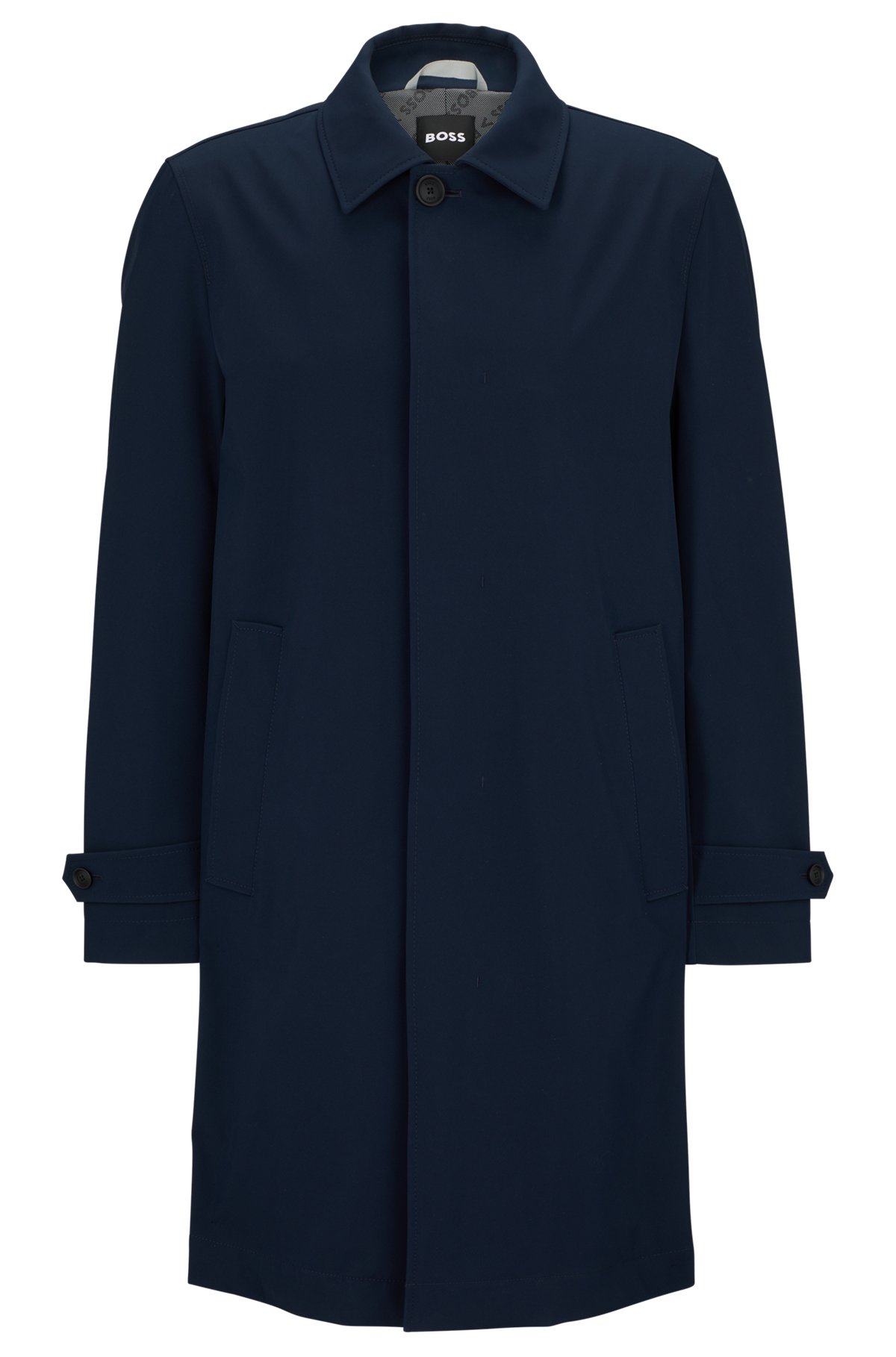 Waterafstotende mantel van hoogwaardig softshellmateriaal met stretch, Donkerblauw