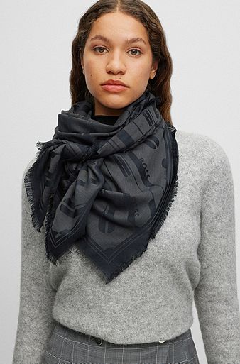 Louis Vuitton Fall Black Scarves & Wraps for Women for sale