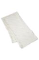 Sciarpa quadrata in modal e lana con esclusivo motivo jacquard, Bianco