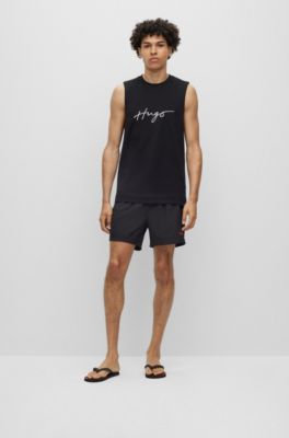 HUGO - Logo-strap flip-flops with branded insole