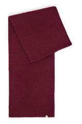 Ribbed scarf with signature-stripe flag, Red