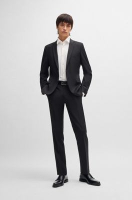 Derby shoes in nappa leather with embossed logo, Black