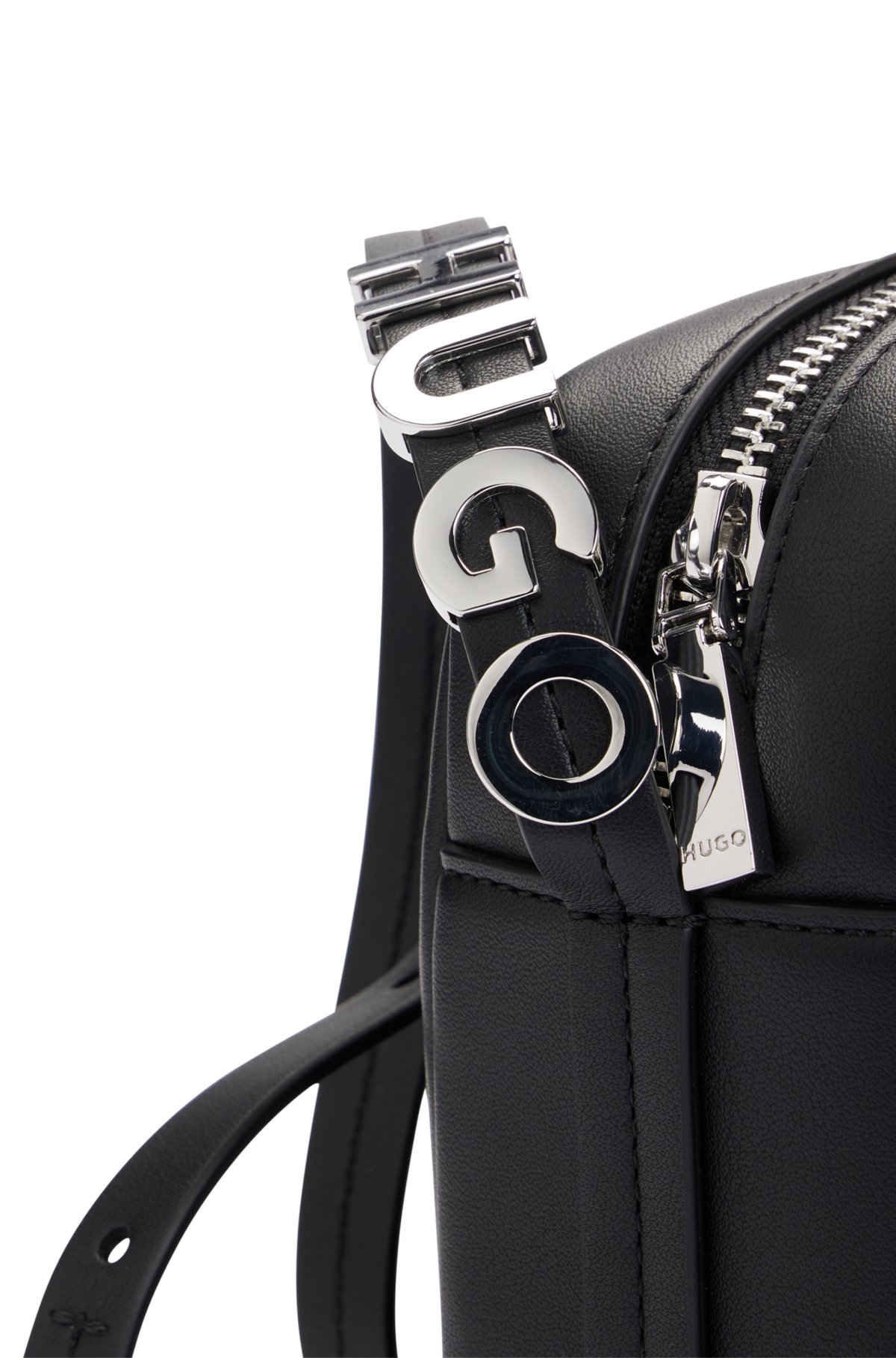 Guggenheim Museum retfærdig morder HUGO - Crossbody-taske i imiteret læder med rem med logo