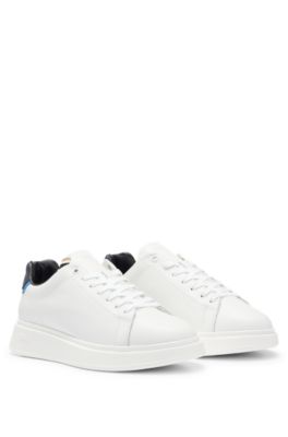 Leather mens hugo boss hot sale trainers