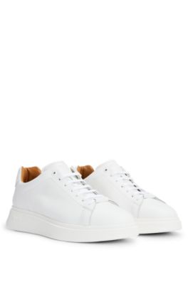 BOSS - Leather trainers with rubber outsole