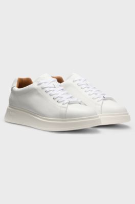 Leather trainers, White